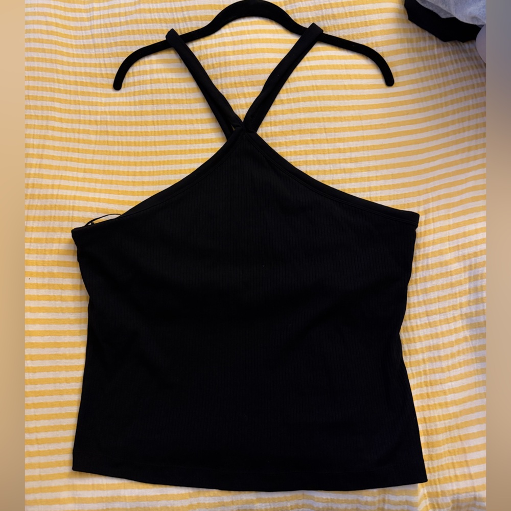 Black Halter Neck Women's Top